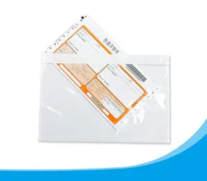 페이싱 슬립 봉투 투명 얼굴 송장 봉인 플라스틱 봉투 측면 접착 포장 목록 봉투 포함