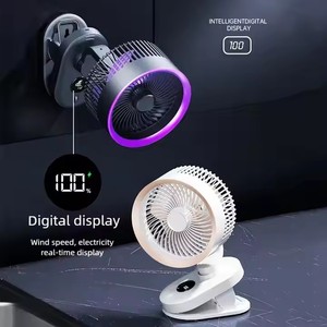 USB Mini Clip Đa Chức Năng Quạt Điện 4000MAh Không Khí Nhà Cooler Tường Máy Tính Để Bàn Có Thể Sạc Lại <span class=keywords><strong>Fan</strong></span> Không Ồn Ào Xoay Làm Mát - Product Image 3
