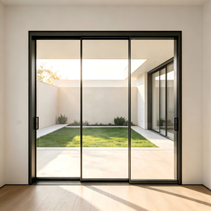 Porte coulissante d'entrée Deioux sur mesure à cadre ultra-fin avec système de fermeture amortie en aluminium pour patio, OEM ODM personnalisé - Product Image 1