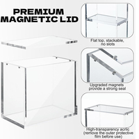 Boîte de présentation magnétique transparente en acrylique pour booster TCG avec protection UV, taille personnalisée, logo, couleur, empilable