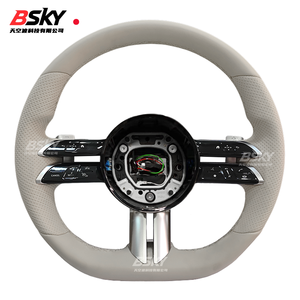Volant en cuir beige Dragonfly adapté aux <span class=keywords><strong>Mercedes</strong></span> Benz AMG GLC X253 C253 GLS W204 W223 Classe A B C E G R S V - Product Image 2