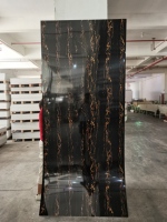 Feuille de marbre de PVC de panneau UV de 2.8mm 3mm pour la décoration intérieure et le comptoir de cuisine de quartz