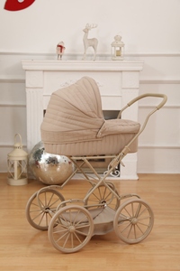 ओम टॉय डॉल प्राम बिग वैगन बेबी स्टलर बच्चों के लिए कपड़े पुश चेयर - Product Image 2