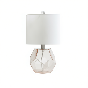 DB Bella Geometric Glass Table <b>Lamp</b> 4100K Neutral White Dome Shade Modern European Design Bedroom Lighting - Product Image 1