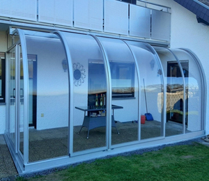Véranda en aluminium minimaliste personnalisable pour jardin, balcon, villa, cour, utilisable toute l'année - Product Image 2