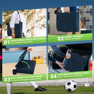 كراسي قابلة للطي مع دعم مبيض الظهر ، معسكر محمول ، للأحداث الرياضية خفيفة الوزن للاستخدام في الهواء الطلق - Product Image 6