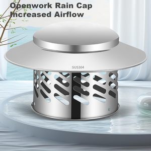 Capot d'évacuation de toit réglable en acier inoxydable 304, style parapluie, <span class=keywords><strong>pour</strong></span> sortie murale, <span class=keywords><strong>cheminée</strong></span>, coupe-vent, extérieur, sous-sol - Product Image 4