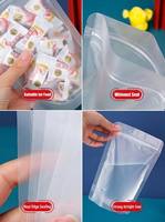 Sachet refermable de qualité alimentaire, transparent, en plastique, avec fermeture éclair, pour le stockage et l'emballage des noix, des fruits secs et des céréales