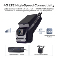 Caméra embarquée 4G LTE 4 canaux pour flotte, ADAS, DMS, GPS, CMSV6, DVR de voiture, vidéo en direct à distance