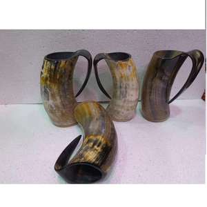 แก้วฮอร์นธรรมชาติคุณภาพดีพร้อมดีไซน์น้ำหนักเบาและพื้นผิวที่ชัดเจนเหมาะสำหรับใช้ในบ้านและกิจกรรมกลางแจ้งจากอินเดีย - Product Image 2