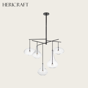 Lámpara de Araña/Colgante de Latón en Latón Suave con 5 Luces para Sala de Estar, Comedor, Cocina, 110V - Product Image 3