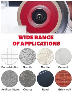 <span class=keywords><strong>Disque</strong></span> de coupe plat sans rebord en <span class=keywords><strong>diamant</strong></span> turbo industriel de 110 mm (4,4 po) à mailles, haute efficacité, pour <span class=keywords><strong>carrelage</strong></span> en porcelaine et granit - Product Image 6