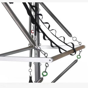 อุปกรณ์พิลาทิส รีฟอร์เมอร์ ทาวเวอร์ ทำจากอะลูมิเนี<span class=keywords><strong>ย</strong></span>ม พร้อมขาปรับระดับได้ สำหรับสตูดิโอพิลาทิส บรรจุในกล่องไม้ - Product Image 4