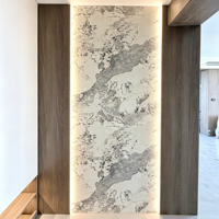 Paneles de PVC Modernos de Alto Brillo con Efecto Mármol, Resistentes al Fuego, Impermeables, Insonorizantes, Paneles de Pared Interiores Impresos en 3D para Comercios y Entretenimiento