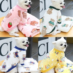 Pet <b>Clothes</b> Flannel Printed Dog <b>Cat</b> Winter Wear Small Medium Size Bear Dinosaur Monkey Design Warm Apparel <b>For</b> Pets - Product Image 5