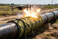 Aramid Anti-Drohnen Schutzdecke Explosionsgeschützt Splitterresistent für Öltanks