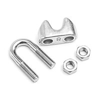 Collier de serrage pour câble métallique en acier inoxydable M4 de 5/32 pouces, attache de selle à boulon en U