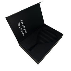 Logotipo personalizado de lujo negro mate cartón rígido forma de libro Cierre magnético paleta embalaje raqueta de <span class=keywords><strong>Pádel</strong></span> caja de regalo con <span class=keywords><strong>bandeja</strong></span> de espuma - Product Image 4
