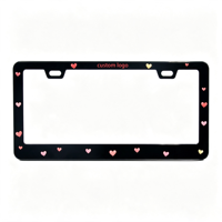Cadre de plaque d'immatriculation de voiture américaine avec logo personnalisé, cadre de plaque en plastique durable, vente en gros, décoration extérieure de voiture