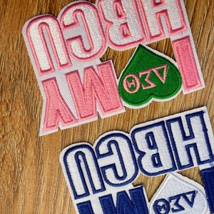 Shrink-Resistant Custom Collegiate Style Flat Embroidery Patches Personalized Large Lettering Iron-On Badges for Fashion Brands - Product Image 3