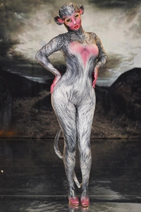 Sexy Spandex Singe Cosplay Costumes Lady Full Cover Jumpsuit Femmes Club Danse Justaucorps Festival Outfit Performance Body - Product Image 3