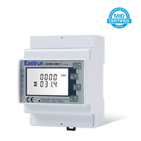 Compteur d'énergie Eastron SDM630MCT 40mA MID pour systèmes électriques monophasés et triphasés, compteur de qualité d'énergie bidirectionnel