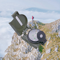 Boussole multifonctionnelle de style militaire, antichoc, étanche et écologique, pour la survie en extérieur, vente en gros