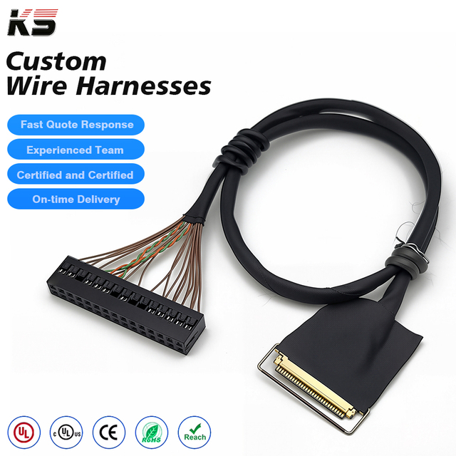 Custom Connector Harness Cable Assembly Electrical Terminal Wire Wiring Solution OEM Production Electronic Components