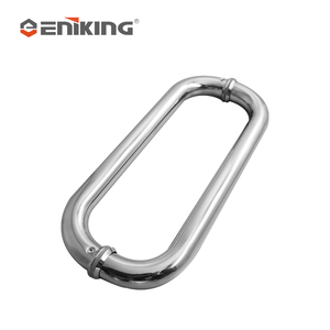 Poignée de porte ambidextre moderne en acier inoxydable Eniking EK-6019 pour portes en verre et en bois, installation facile, logo personnalisé - Product Image 1
