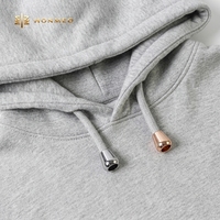 HONMEO Embout métallique en alliage de zinc personnalisé en forme de cloche pour cordon de serrage, vêtements et sportswear, vente en gros, noir mat et or rose