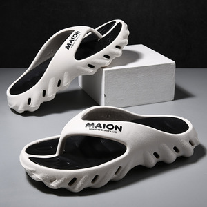 Maion <b>Flip</b> <b>Flops</b> Thick Sole Anti Slip Outdoor Beach <b>Slippers</b> Adult Unisex Black Green - Product Image 2