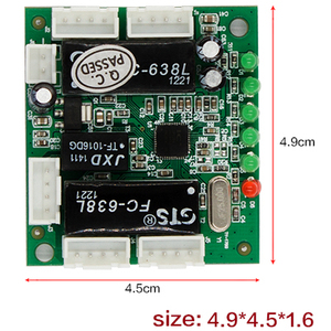 Oem 5-Port Ethernet chuyển đổi pcba Board với 10/100Mbps chuyển đổi mạng IC thẻ SNMP <span class=keywords><strong>QoS</strong></span> tùy chỉnh thiết kế 12 tháng bảo hành - Product Image 4