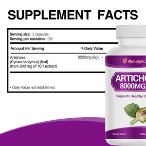 Capsules d'extrait d'<span class=keywords><strong>artichaut</strong></span> - Complément alimentaire pour la santé digestive et la détoxification du foie, sans OGM, végétalien - Product Image 6