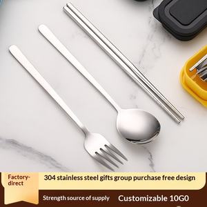 ヘンリーカスタムステンレス製ティースプーンセット、携帯用、可愛いギフトボックス入り - Product Image 3