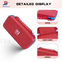 Casing Kustom Cemerlang untuk Switch 2, Casing Pelindung EVA untuk Pemain Video Game, Casing Keras EVA Portabel, Casing Pengontrol yang Mudah Dibawa