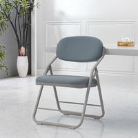 Chaise pliante empilable moderne en acier enduit anti-rouille haute résistance, durable, pour salon et hôtel