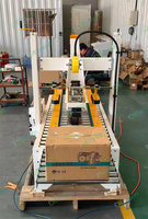 Machine à fermer les boîtes à prix d'usine, fermeur de cartons, plieuse, machine à plier les rabats, machine à sceller et à bander les cartons avec réglage manuel de la hauteur/largeur