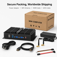 Intel Core I7-5500U Mini PC with 2 X RJ45 LAN and Intel HD Graphics 5500, Industrial Mini Computer for Automation Control