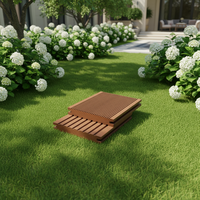 Plancher de terrasse extérieur en WPC à âme pleine résistant aux intempéries, grain de bois brun