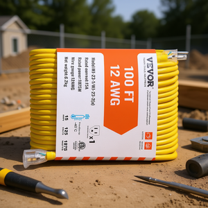 Cable de Extensión Vevor de 100 Pies, 12 AWG, 15A, 1875W, 3 Clavijas, con Luz Indicadora, para Exteriores - Product Image 2