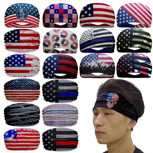 Fq Tùy Chỉnh Quốc Gia Cờ Headband Cờ Quốc Gia Headpieces Thể Thao Phòng Tập Thể Dục Yoga Sweatband Mỹ Ngày Độc Lập Headbands - Product Image 4