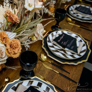 Porcelana tradicional blanca de 10 pulgadas, respetuosa con el medio ambiente, fácil de limpiar, juego de platos de <span class=keywords><strong>cena</strong></span> para decoración de fiestas, planificación de eventos de forma redonda - Product Image 1