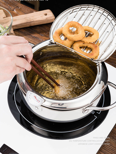 Wholesale SYH631 Stainless Steel Multifunctional Cookware Deep Fryer Pot Modern Design Frying with Thermostat and <b>Basket</b> - Product Image 4