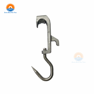 Équipement d'abattoir <span class=keywords><strong>bovin</strong></span> : Crochets de suspension de carcasses sur rail tubulaire en acier inoxydable 304, composants essentiels à haute productivité - Product Image 1