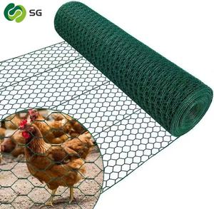 Kesme işleme hizmeti ile özelleştirilebilir <span class=keywords><strong>PVC</strong></span> altıgen kanatlı ev zinciri bağlantı örgü kafes - Product Image 1