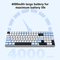 Clavier mécanique AULA S100 PRO, nouveau, 99 touches, rétroéclairage RGB, plastique, hot-swap, trois modes, 2.4G USB C, ergonomique, 4000mAh, pour ordinateur de bureau