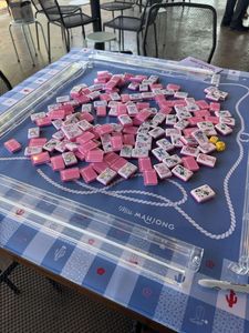 Alas Permainan Mahjong & Poker Seri Miss GINGHAM dari Bahan Lumpur Diatom, Ukuran 31.5 inci*31.5 inci, untuk Mahjong Amerika & Permainan Poker - Product Image 6