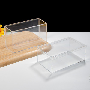 Contenedor de Plástico Transparente Rectangular, Grado Alimenticio, Caja de Almacenamiento Gruesa con Tapa para Dulces, Regalos, Coleccionables, Exhibición - Product Image 3
