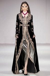 Caftan élégante, nouvelle collection 2021, tenue pour mariage et fête, robe élégante avec des perles de verre de cristal incrustées en pierre, travail - Product Image 2
