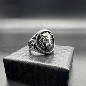 Hip Hop Stainless Steel Jewelry Fashion Punk lion Finger <b>Rings</b> <b>for</b> <b>Men</b> - Product Image 6